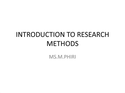 What Is Introduction To Research Methods