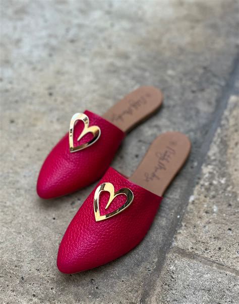 Tina Flats - Cherry | Sparkle with Comfort
