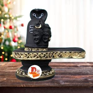 DARIDRA BHANJAN Shiv Parvati Black Shivling Resin Shivlinga for Pooja ...