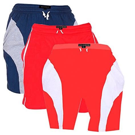 Buy KimKarter Men's Cotton Shorts Pack of 3 at Amazon.in