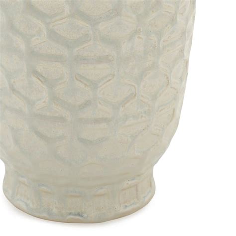 Shop White Honeycomb Pearl Finish Ceramic Vase - Medium - at Best Price ...
