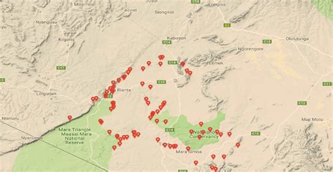 Free Map of Kenya: National Parks, Reserves, Beaches & Lakes