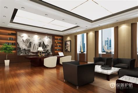老板办公室装修布置效果图-办公空间-上海办公室装修可鼎设计有限公司