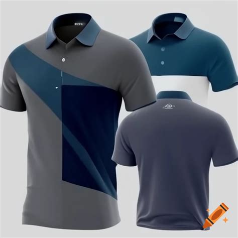 Elegant and classy minimalist golf shirt design in deep navy blue on ...