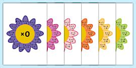 Multiplication Flowers Cut Out Pack (teacher made) - Twinkl
