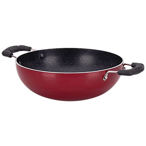Buy Navrang Aluminium Kadai - Non Stick, 23 cm, 2.2 mm, Bakelite Handle ...