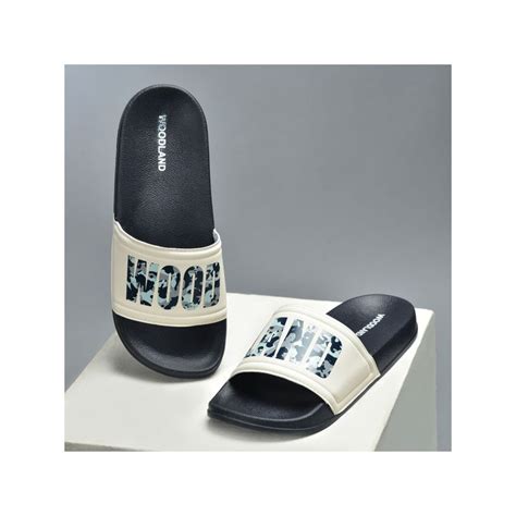Buy WOODLAND Men's Navy Blue Sliders Online