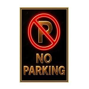 Komstec No Parking Sign Board For Indicate Areas Where Parking Is ...