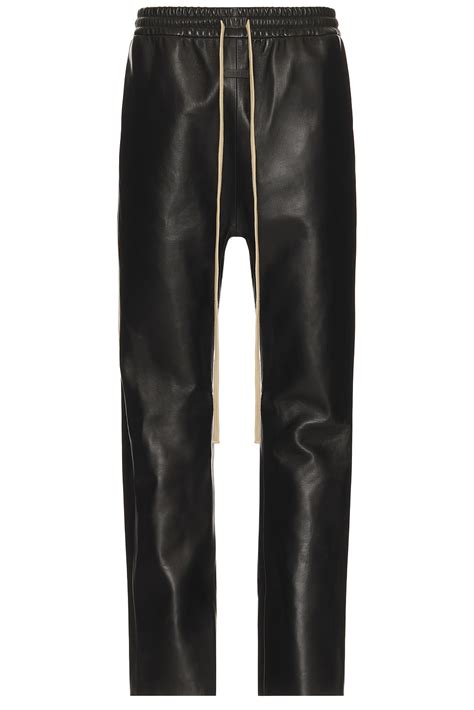 Fear of God Bonded Leather Forum Pants in Black | FWRD