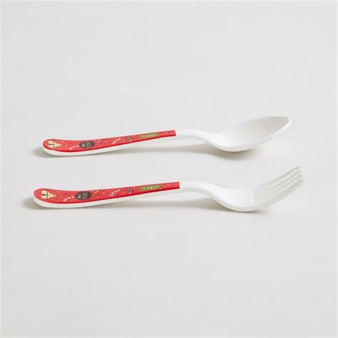 Buy Glee Circus Red Printed Melamine Spoon and Fork - 2Pcs from Home ...