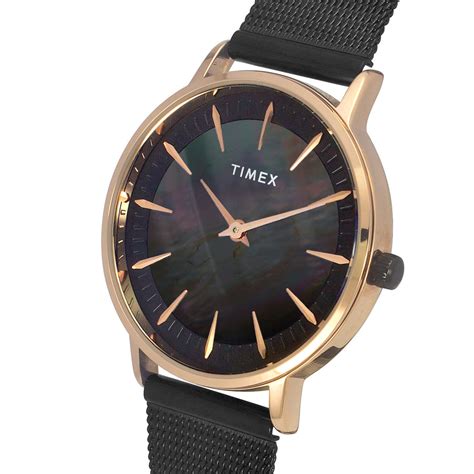 Timex Fashion Women's Mother of Pearl Dial Round Case 2 Hands Function ...