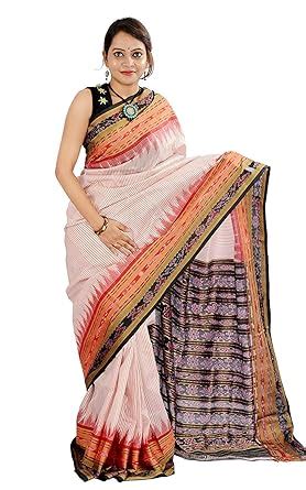 Buy odisha handloom Women's Sambalpuri Silk Saree With Blouse Piece ...