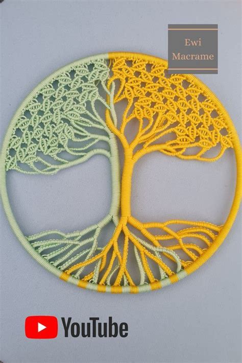 Macrame Tree of Life Tutorial On 8 Inch Hoop 的图像结果
