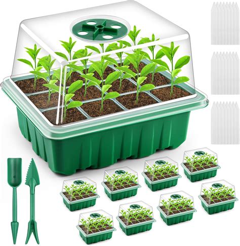 Amazon.com : ASTARON 12-Pack Seed Starter Tray, Thicken Seedling ...