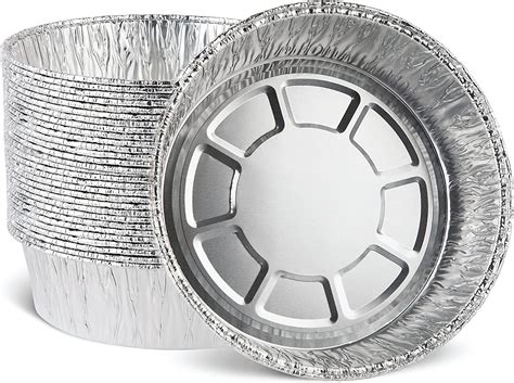 Amazon.com: PLASTICPRO 8'' Inch Round Tin Foil Pans Disposable Aluminum ...
