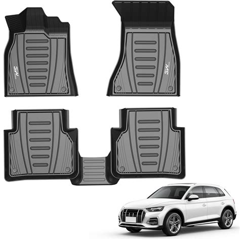 3W Floor Mats Compatible for Audi Q5/SQ5 2018-2023 Custom Fit TPE All ...