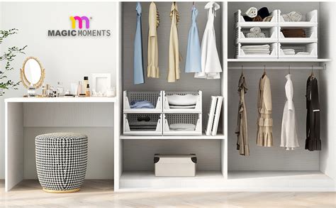 MAGIC MOMENTS Plastic Wardrobe Organizer (Pack Of 2) Foldable Wardrobe ...