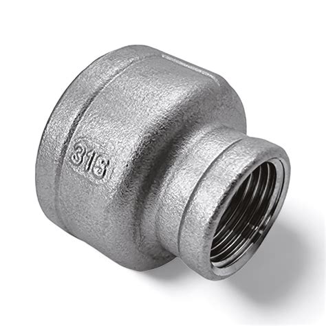 Redução Luva Rosca BSP Inox 316 - 3/4 X 3/8 pol - Inversa BrewShop