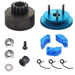 Buy ShareGoo RC 14T Clutch Bell Shoes Bearings Gear Flywheel Assembly ...