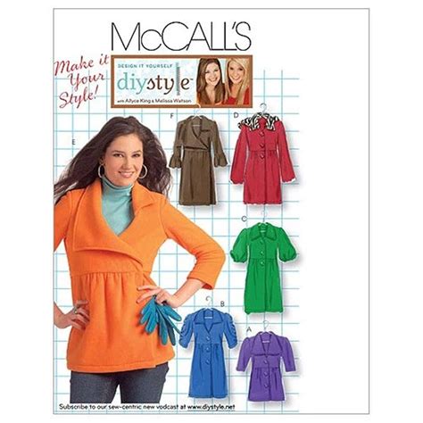 McCall's Patterns M5714 Misses' Unlined Jackets and Coats, Size AX5 (4 ...