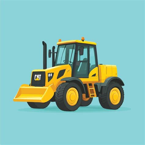 Cartoon vector icon of a backhoe for transportation | Premium AI ...