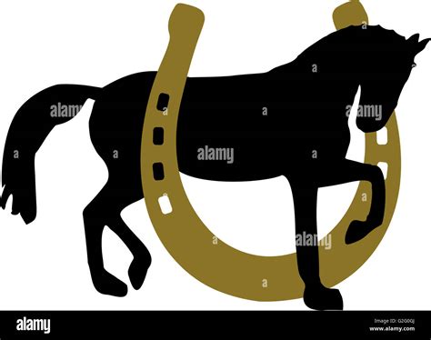 Horse with horseshoe Stock Photo - Alamy