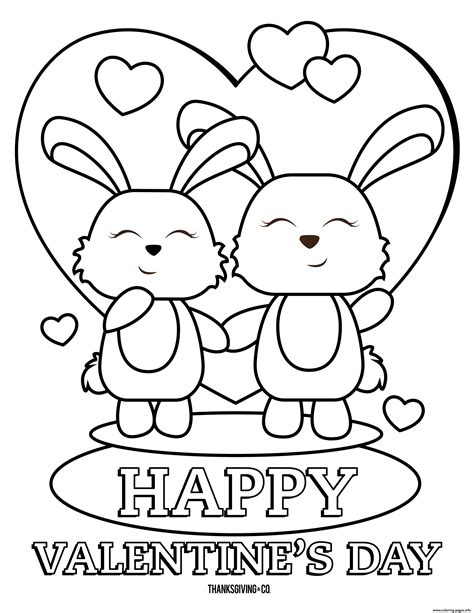 Happy Valentine Coloring Pages
