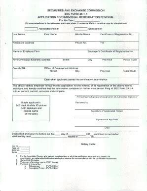 SEC Form 28.1-4 Renewal Application - Fill Out, Sign & Share Online ...
