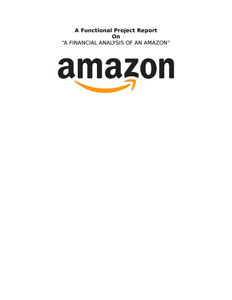 A Functional Project Report on amazon - A Functional Project ReportOn ...