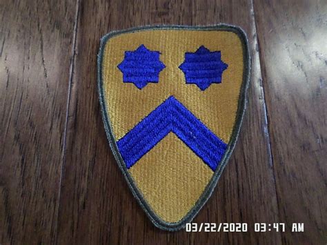 GENUINE WWII U.S MILITARY 2nd CAVALRY GREENBACK PATCH SECOND CAVALRY D ...