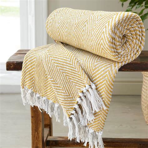 SAJAVAT HOME Hand-Knitted Pure Cotton Sofa Throw | Soft and Cozy ...