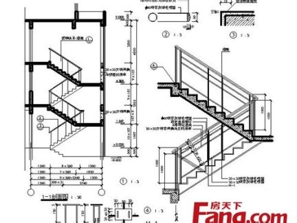 【钢结构楼梯】4部不同种类的钢结构楼梯施工详图_cad图纸下载_土木在线