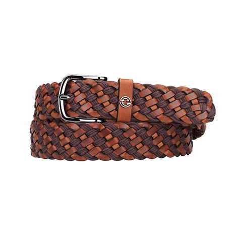 Buy Light Brown Mens Braided Belt Genuine Leather - LeatherBeltsOnline.com