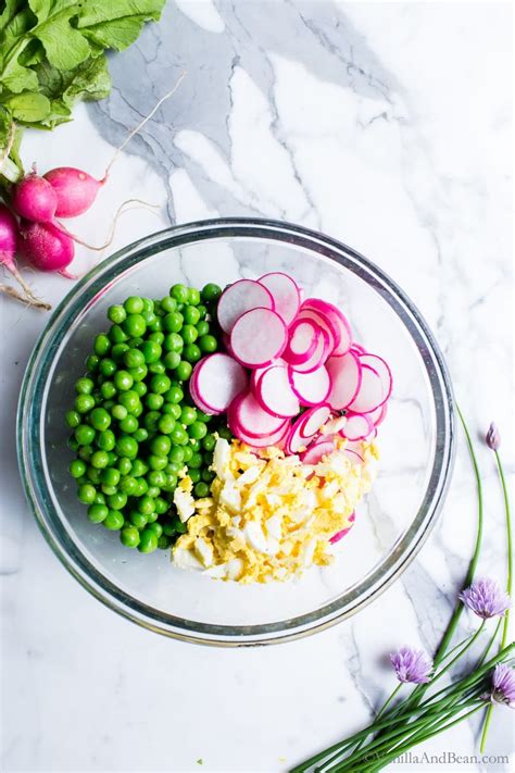 Sweet Pea and Radish Salad | Vanilla And Bean | Radish salad, Fluff ...