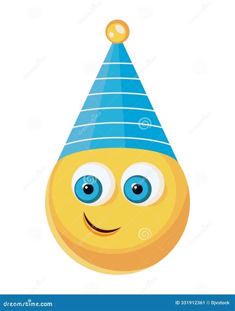 Birthday Emoji Vector Characters Set. Emojis Happy Birthday Wearing ...
