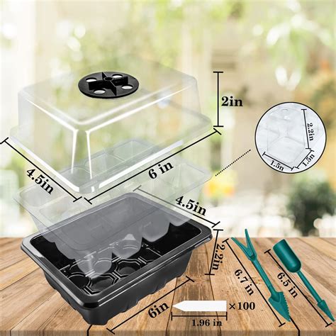 Buy Halatool 10 Packs Seed Starter Tray Kit 120 Cells Seedling Starter ...