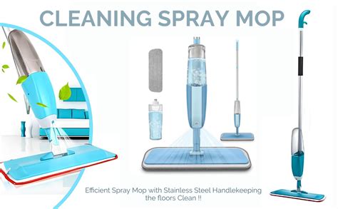 VAGHASIYA Efficient Spray Mop with Stainless Steel Handle - Lightweight ...