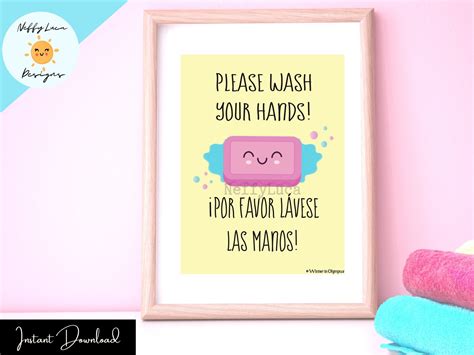 Hand Wash Sign Spanish