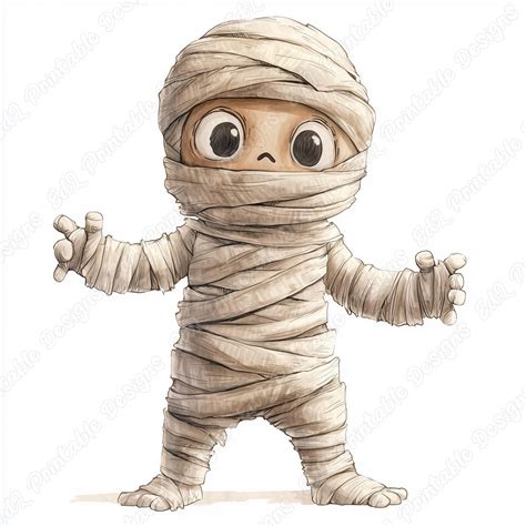 20 Cute Mummy Clip Art, Egyptian Mummies Printable Images, Spooky ...
