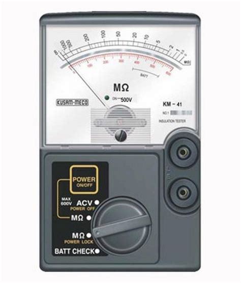 Kusam Meco KM-41 Analog Insulation Resistance Tester : Amazon.in ...