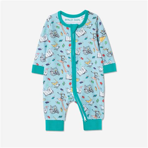 Organic Cotton Baby Zip Storytime Sleepsuit | Roald Dahl x Ducky Zebra