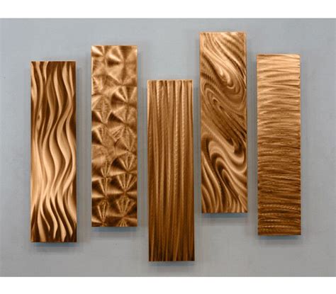 Buy New- 5 Metal Wall Art Panels- Abstract Modern Home And Office Decor ...