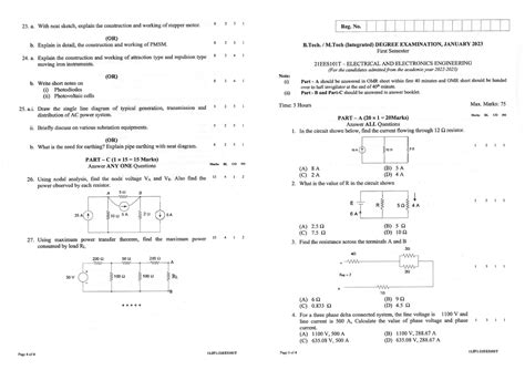 21EES101T Jan 2023 - Previous Year Exam Questions in EEE - Studocu