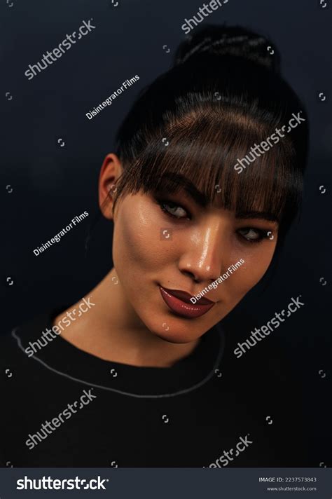 3d Rendering Woman Giving Wry Smile Stock Illustration 2237573843 ...