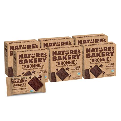 Natures Bakery Double Chocolate Brownie Bars Whole Grains Dates Cocoa ...