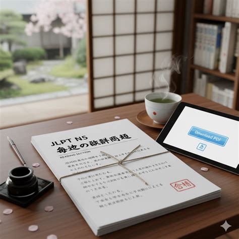 JLPT N5 Past Reading Papers (Download PDF) - JLPT Samurai