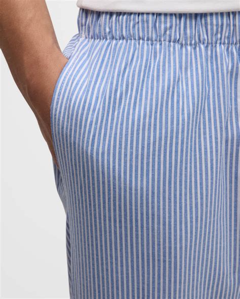 Petite Plume Men's Cotton Stripe Pajama Pants | Neiman Marcus