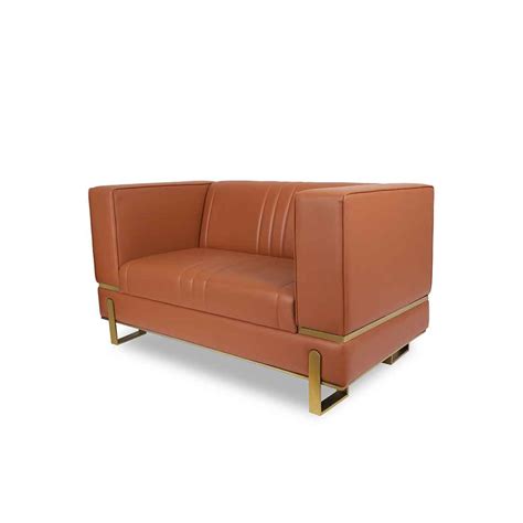 Buy Stylish 2 Seater Orange Sofa Online | Misuraa