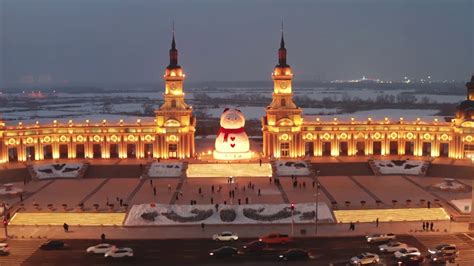 哈尔滨：松花江江平岸阔夜景靓丽 - 户外旅游 梅州时空