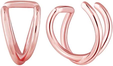 GIVA 925 Silver Rose Gold Wire Cross Ear Cuffs | Gifts for Girlfriend ...